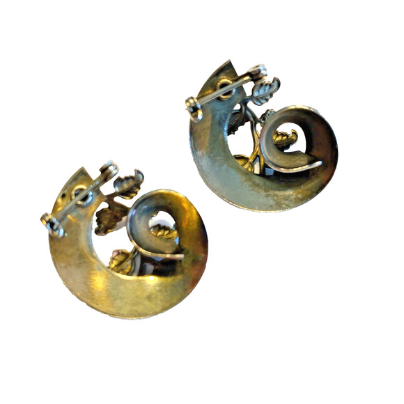 Vintage Mid Century Scatter Pins Set Brooches Silvertone & Blue Rhinestones - Picture 3 of 5